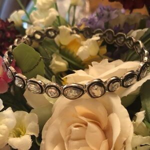 Silpada Sterling Silver Cubic Zirconia “Brilliance” Bangle Bracelet B2710